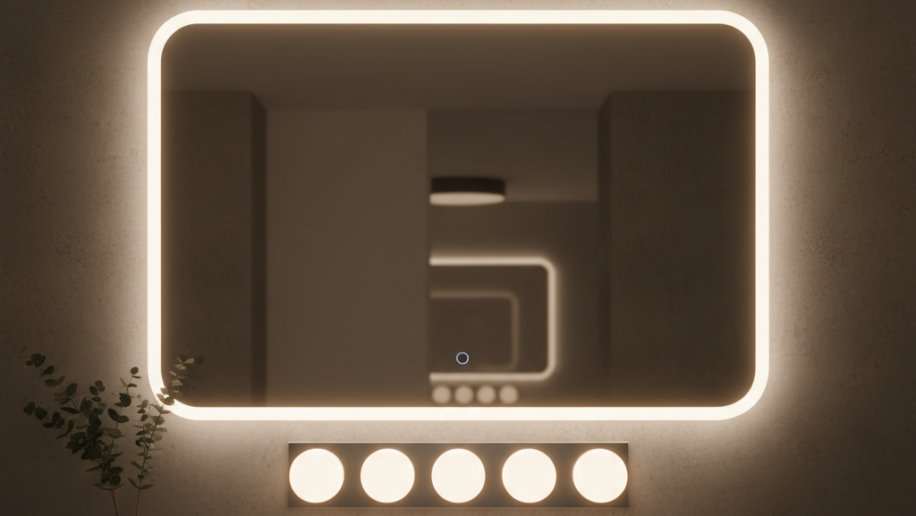 Obraz pokazujący oświetlenie lustra w łazience